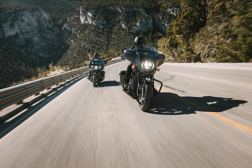 Indian Chieftain PowerPlus ridden on a road