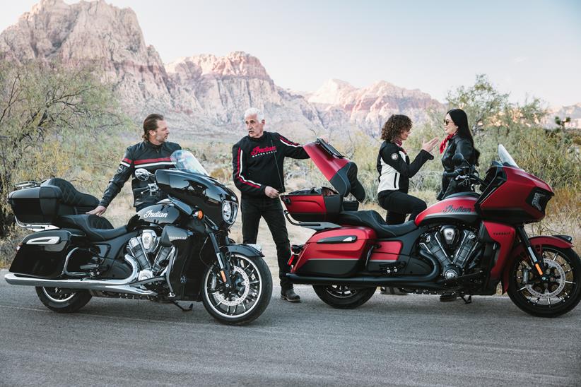 Indian Roadmaster PowerPlus parked on the side of the road