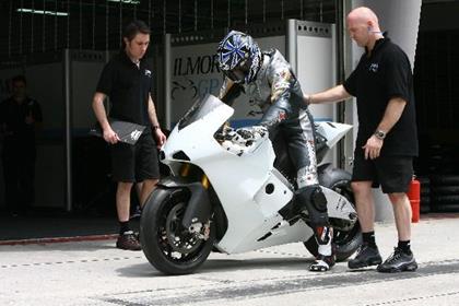 Andrew Pitt on the Ilmor at Sepang 