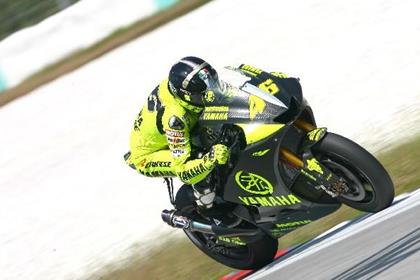 Rossi sitting second in Sepang behind Yamaha team-mate Edwards 