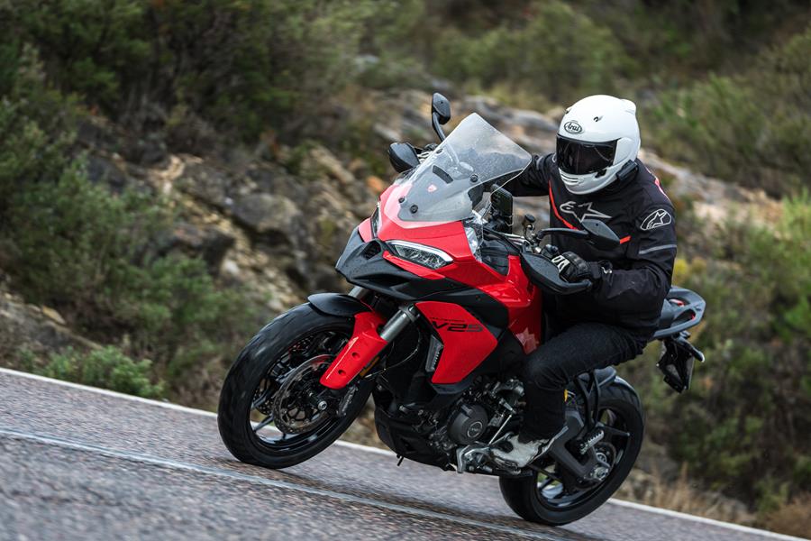 2025-on Ducati Multistrada V2 S riding through a country road