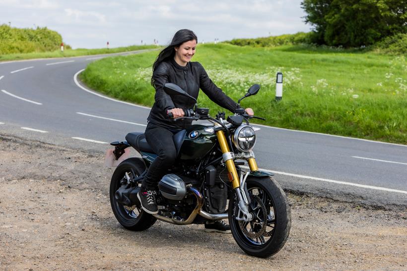 BMW R12 nineT in layby