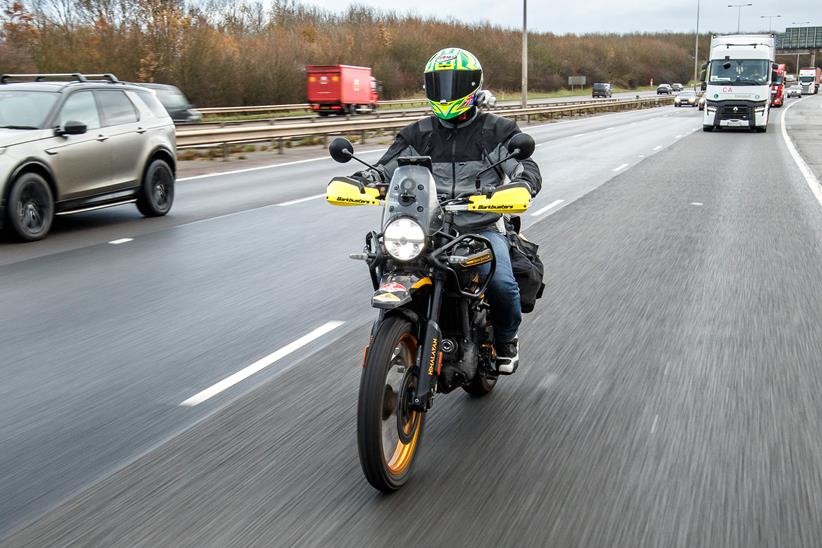 Royal Enfield Himalayan 450 on the motorway