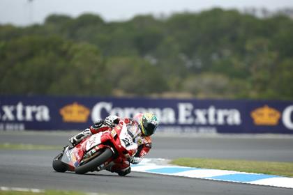 Troy Bayliss is on pole position