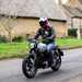 2025-on Honda GB350S riding through a country village