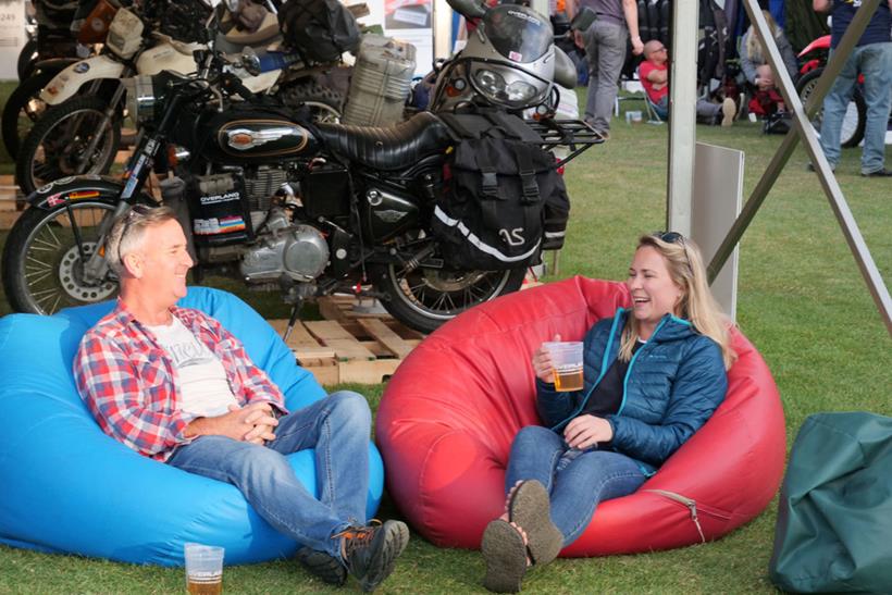 Guests talking at Overland Event