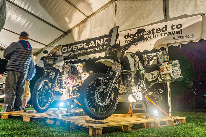 Overland travel prepared bikes on display