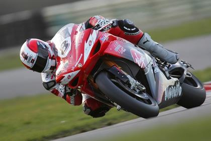 Hill was testing the new Virgin Yamaha at croft yesterday