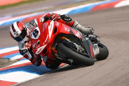 Tommy Hill took his first BSB pole at Thruxton