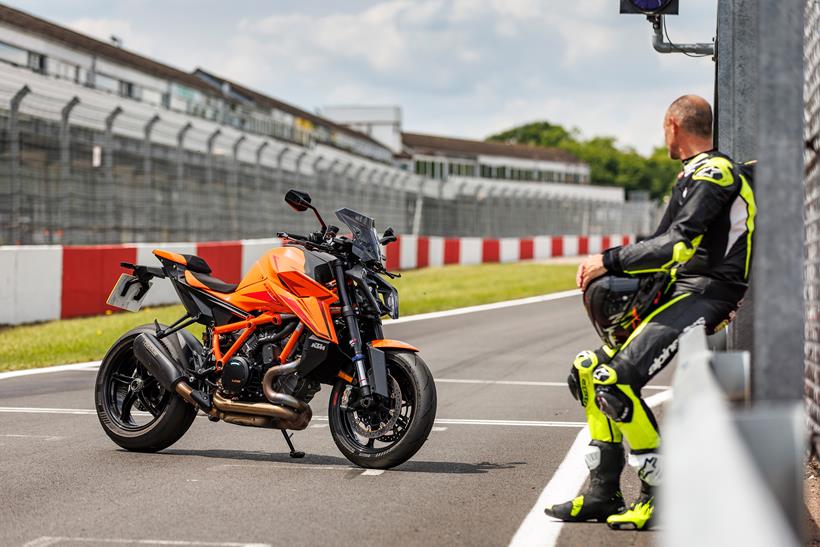 KTM 1390 Super Duke R Evo Brands Hatch pit lane