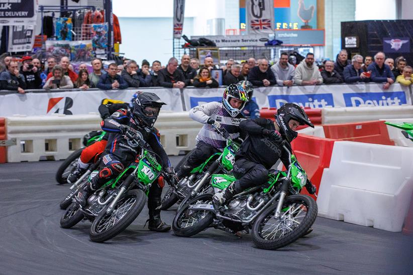 Flattrack racing at the Devitt Insurance MCN London Motorcycle Show