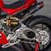 2025-on Ducati Panigale V2 S detailed shot of left hand side swing arm