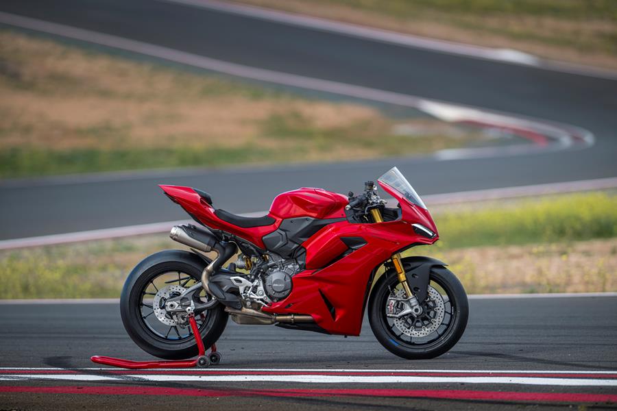 2025-on Ducati Panigale V2 S static right hand shot on track 