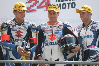 Suzuki's winning Sert team (L-R Neukirchner, Dietrich and Costes)