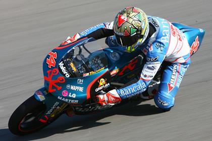 Talmacsi was quickest in the first 125 practice