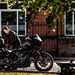 Lady rider with Harley-Davidson