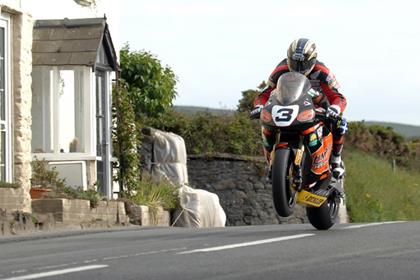 McGuinness on his way to a 129mph lap