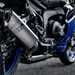 2025-on Yamaha R9 detailed shot of the engine and exhaust