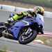 2025-on Yamaha R9 right hand shot as the bike exits a corner