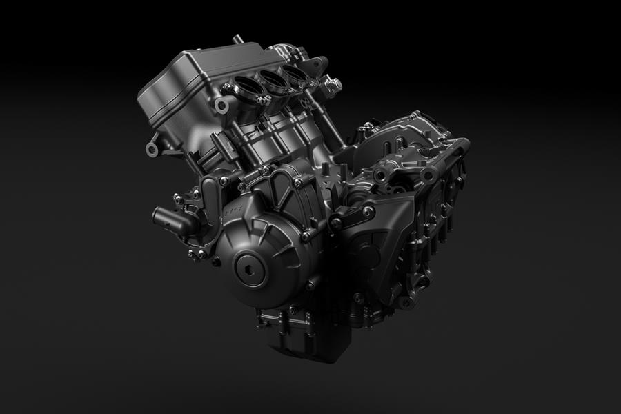 2025-on Yamaha R9 solo engine shot