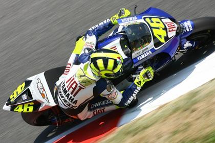 Valentino Rossi will start the Catalunya MotoGP race from pole position