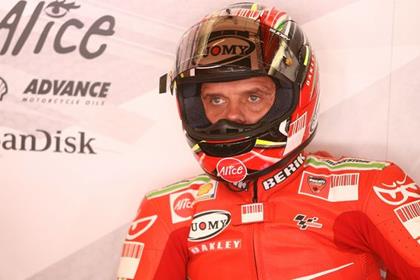 Loris Capirossi will start from the back of the MotoGP grid