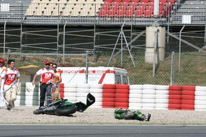 The crash has ruled Jacques out of the MotoGP race