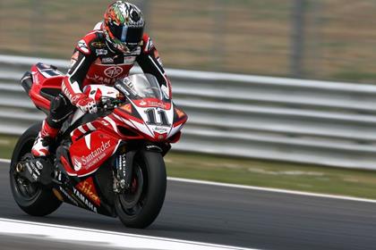 Troy Corser claims his 40th World Superbike pole position at Misano, riding for Yamaha Italia