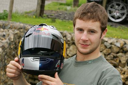 HM Plant Honda's Jonathan Rea shows off his sore nose and damaged helmet