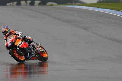 Nicky Hayden was second quickest in this afternoon's MotoGP second practice beaten only by his team-mate Dani Pedrosa