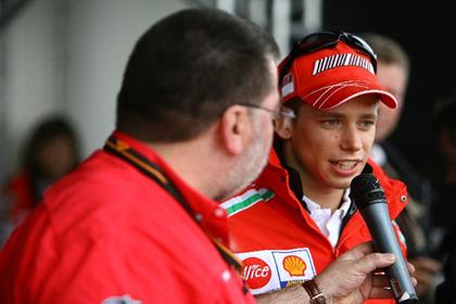 Casey Stoner on stage at the Day of Champions charity auction for Riders for Health