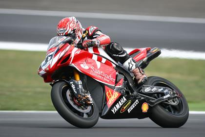 Noriyuki Haga was fastest on day one of the World Superbike test in Brno