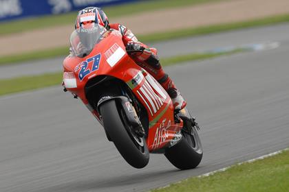 Casey Stoner is fastest in first free practice at the Assen MotoGP