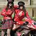 British Superbikes stars rode in Glasgow city centre, including Virgin Yamaha's Tommy Hill on a tartan machine