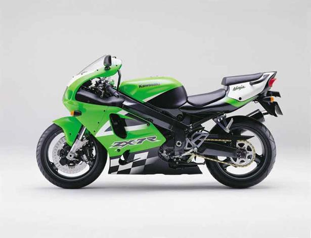 Kawasaki ZX7R Black round road legal Motorbike Exhaust Can 