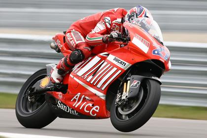 Casey Stoner is dominating at Sachsenring