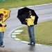 The torrential rain has played havoc at Mallory Park all day