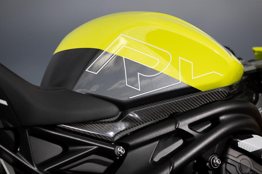 2025 Triumph Speed Triple 1200 RX, bright paintwork and carbon fibre