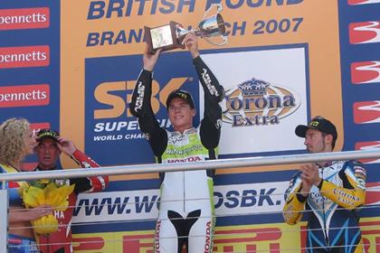 James Toseland took the win in the first Brands Hatch World Superbike race