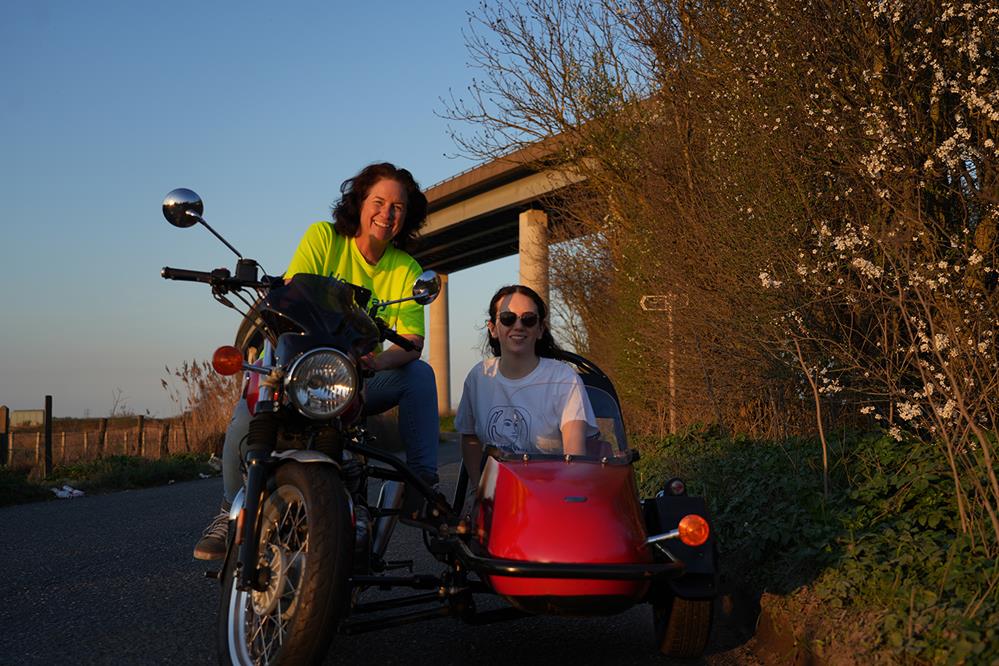 Sidecar Rider Mother and daughter to take on charity sidecar adventure