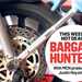 Tightening the front axle bolt with a torque wrench, with MCN's Bargain Hunter logo