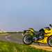 Suzuki GSX-8R Kiiro parked on the roadside