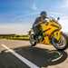 Suzuki GSX-8R Kiiro riding on a straight road