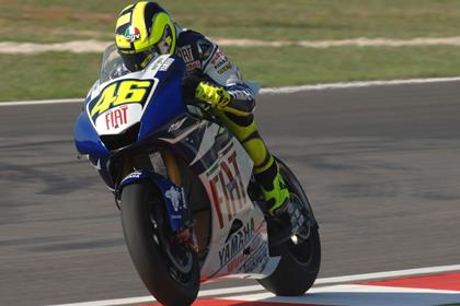 Valentino Rossi and Colin Edwards have seen an improvement with their new Michelin tyre this morning