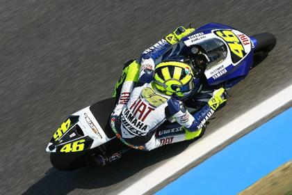 Valentino Rossi starts tomorrow's Portuguese MotoGP from third on the grid