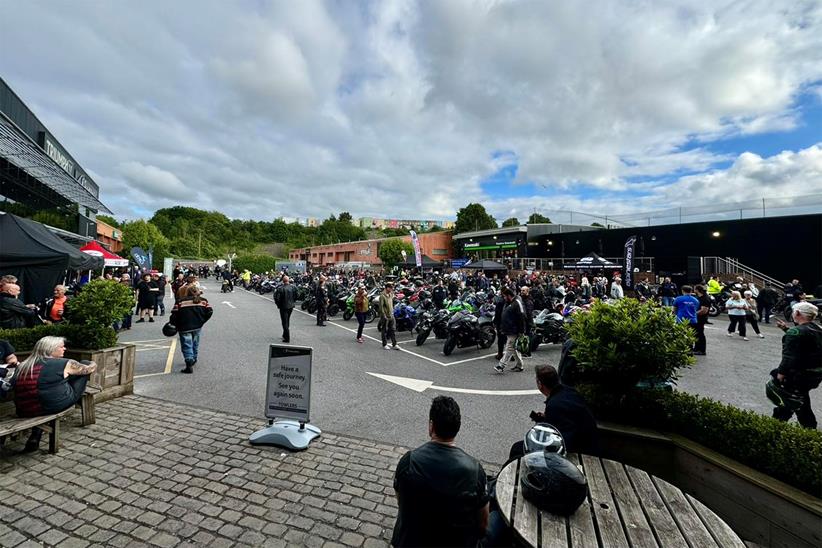 Crowd gathered at Bristol Bike Night