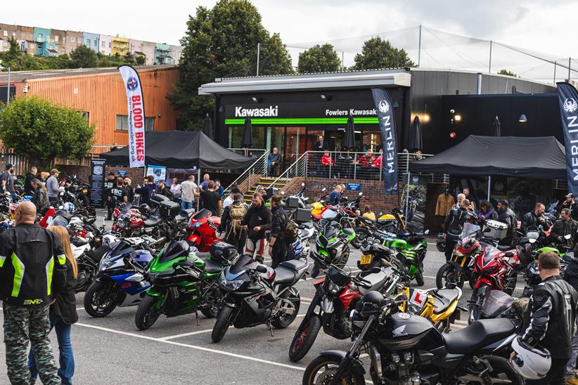 Bikes parked up at Bristol Bike Night
