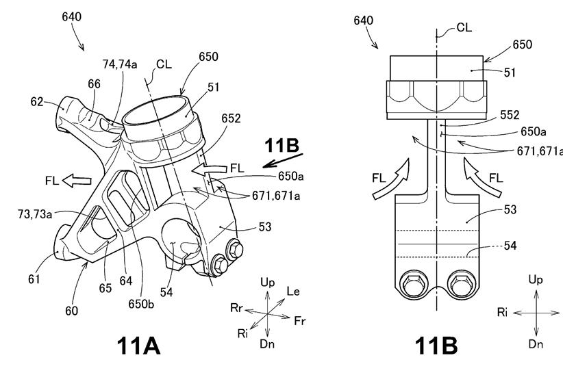 Patents show air flow to brake caliper