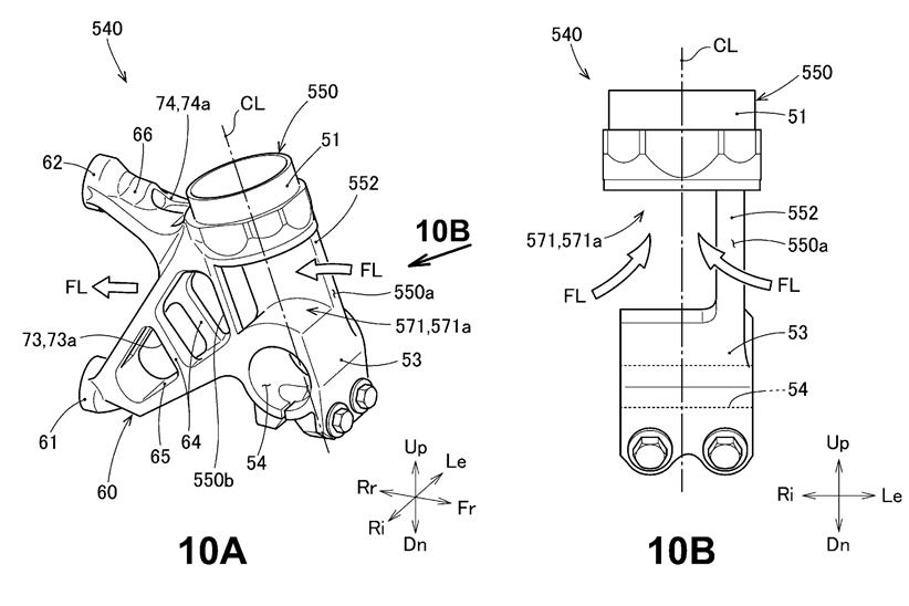 Patent shows new design for the base of the forks