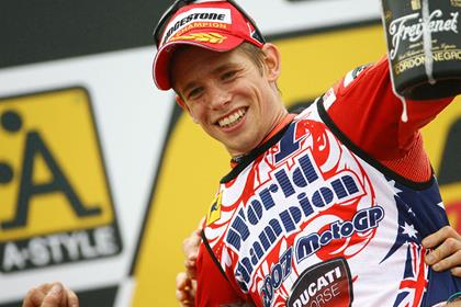 Casey Stoner's MotoGP title has made Bridgestone boss Hiroshi Yamada a happy man